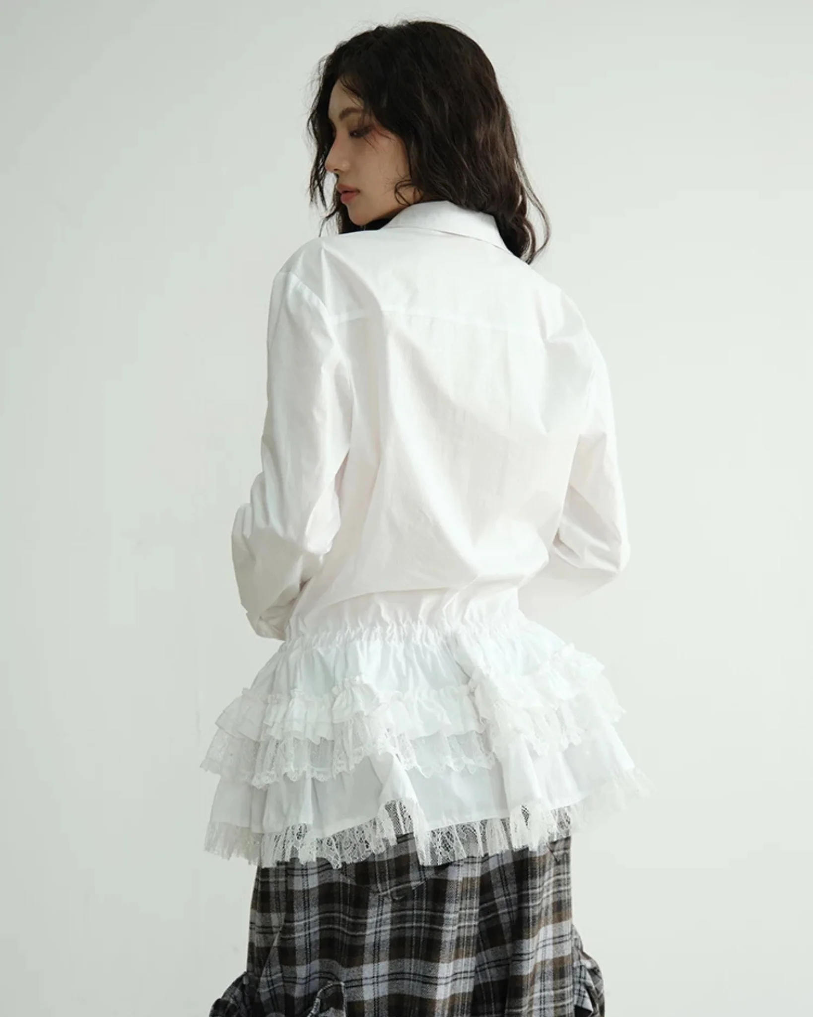 Anka White Lace Ruffle Shirt - Image 3