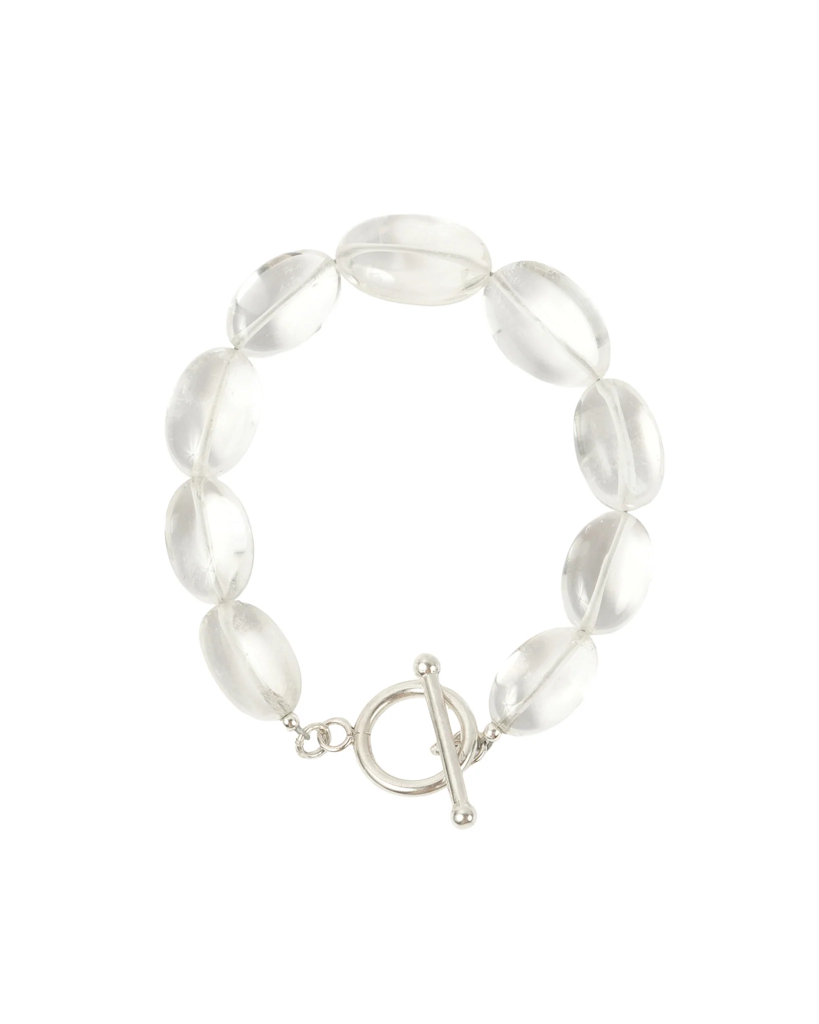 BU1SS25 Oval Cut Rock Crystal Bracelet