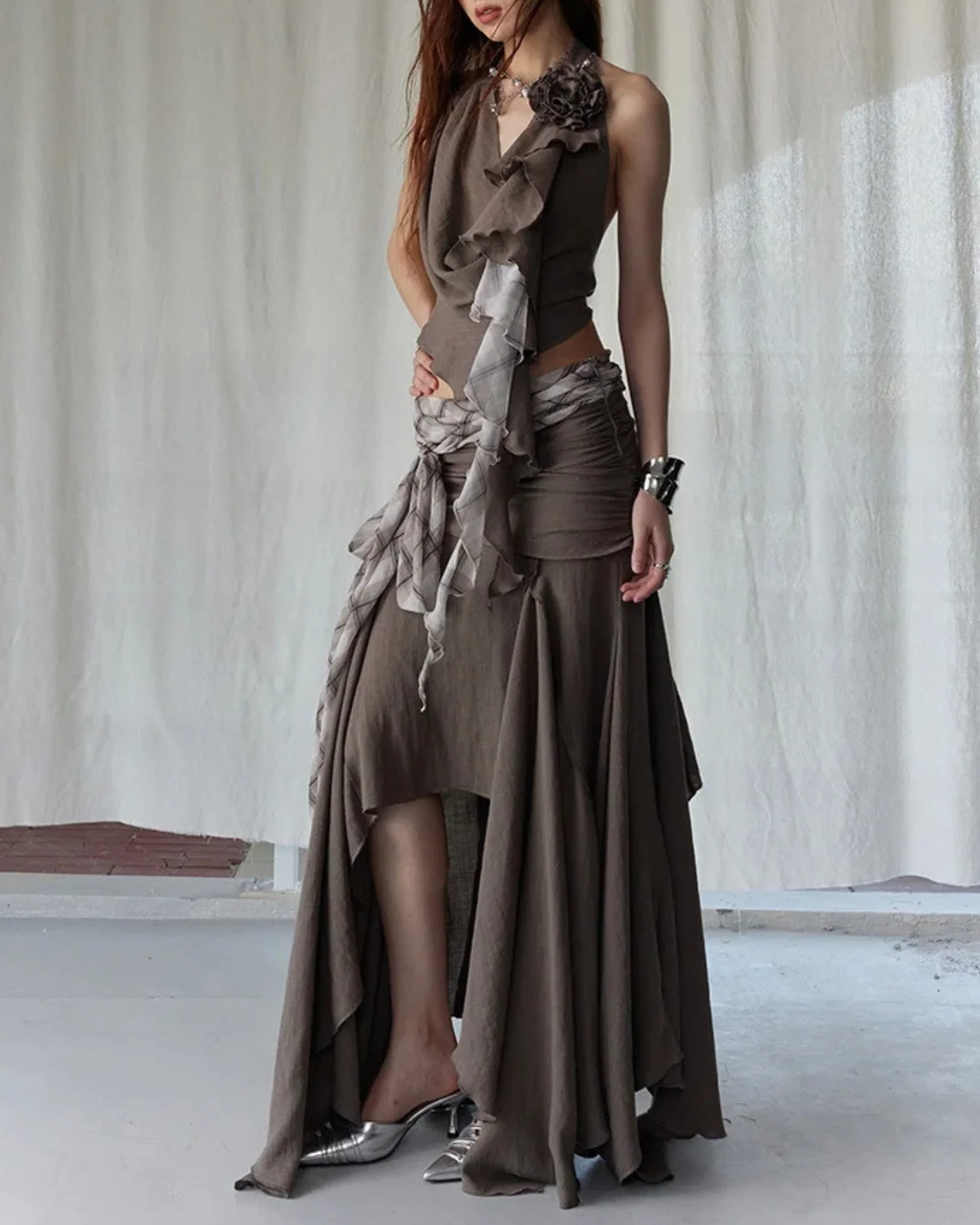 DRAM Asymmetrical Layered Skirt - Image 4
