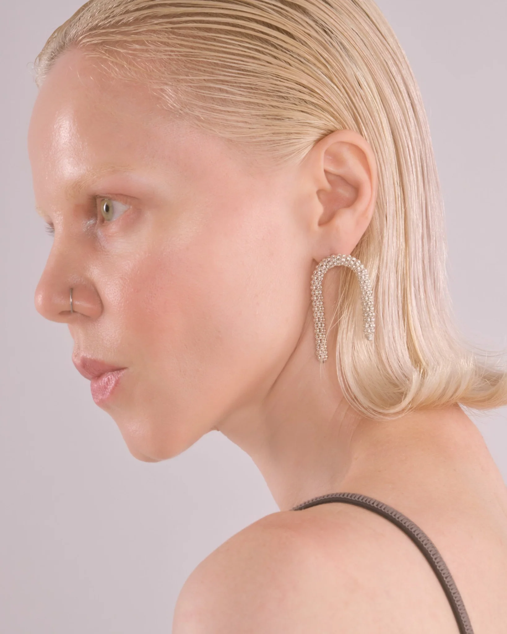 ESST06 // Spaghetti Silver Earrings - Image 2