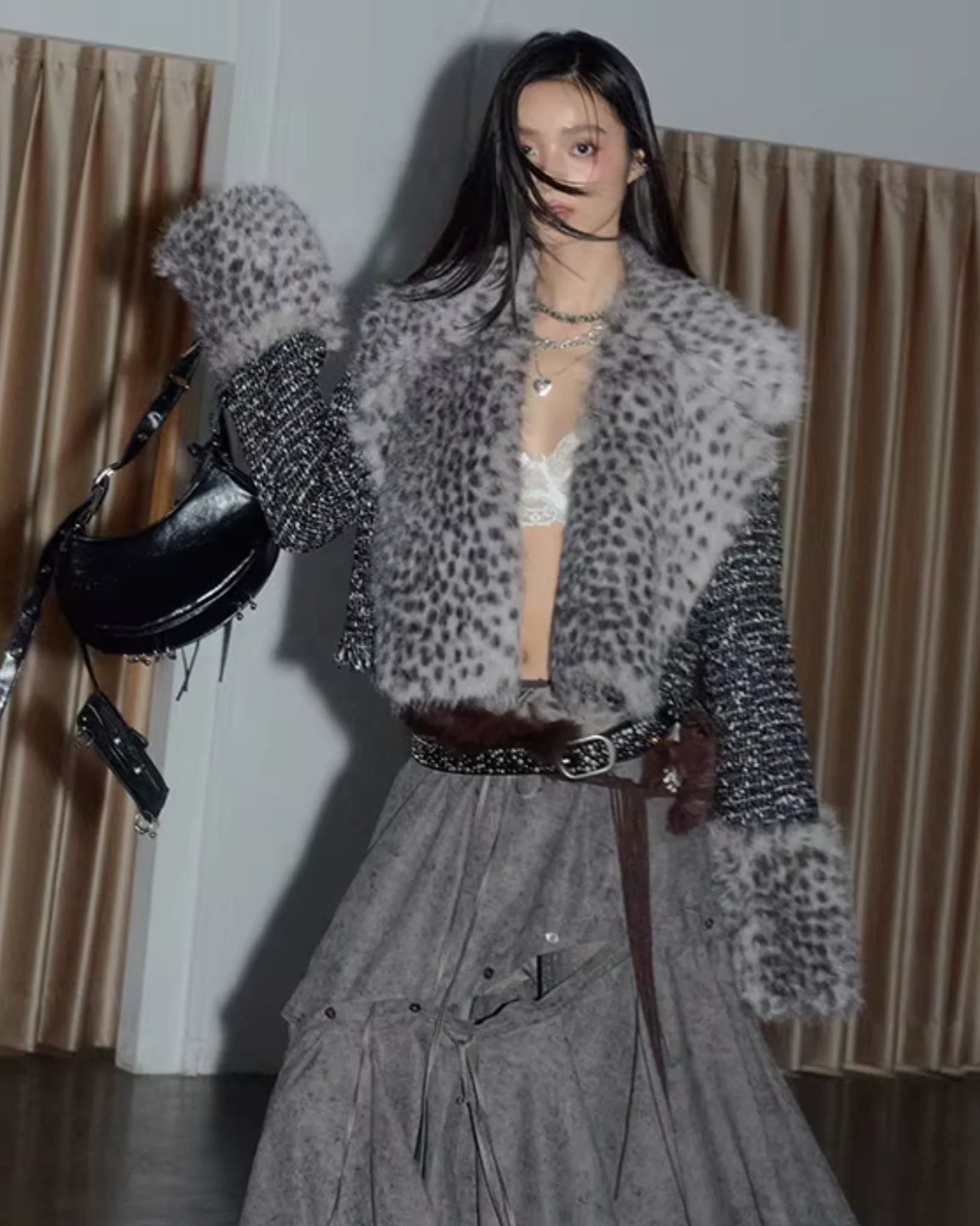 MIRA Leopard Faux Fur Jacket - Image 6