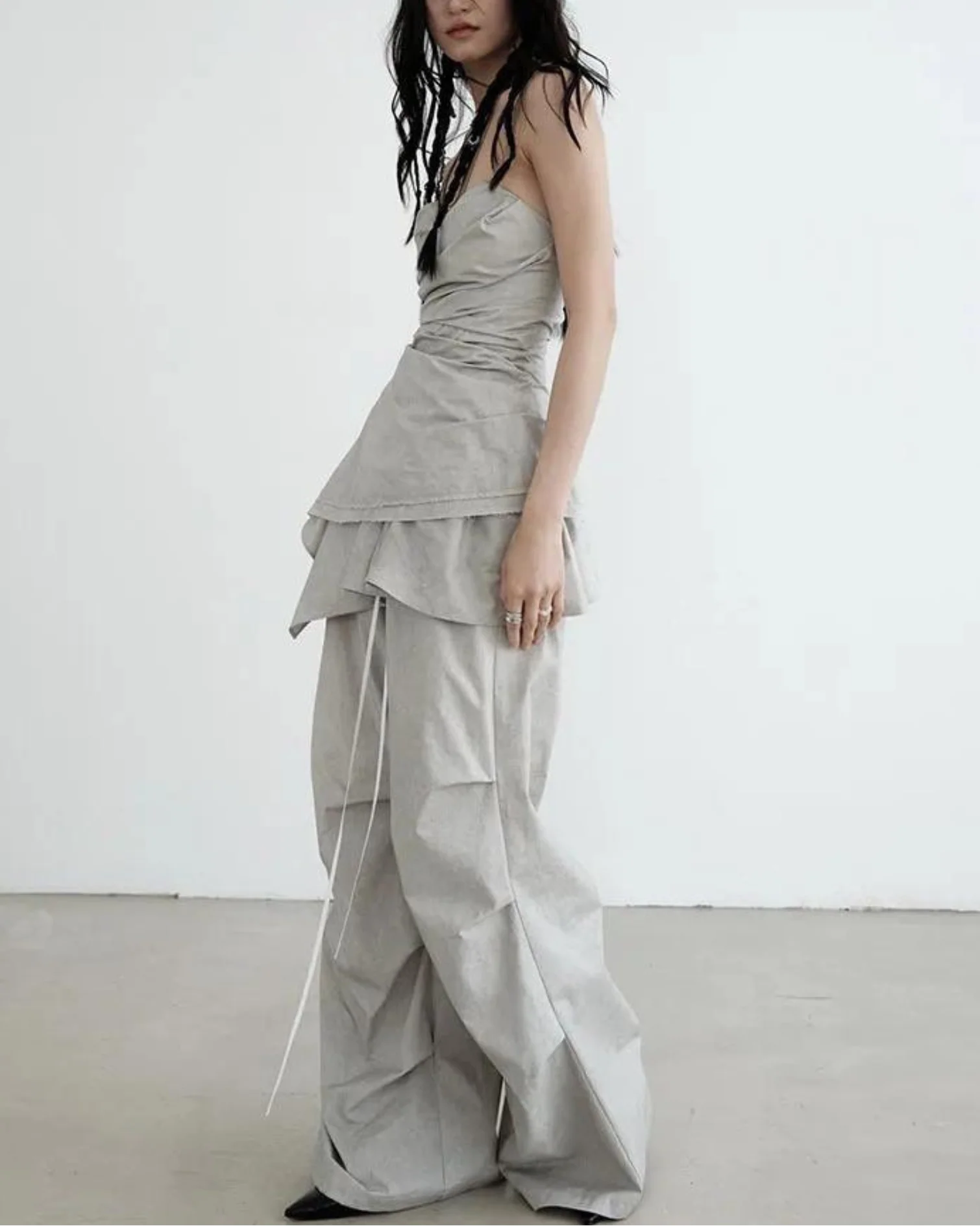 Soft Cement Oversized Pants - Image 3