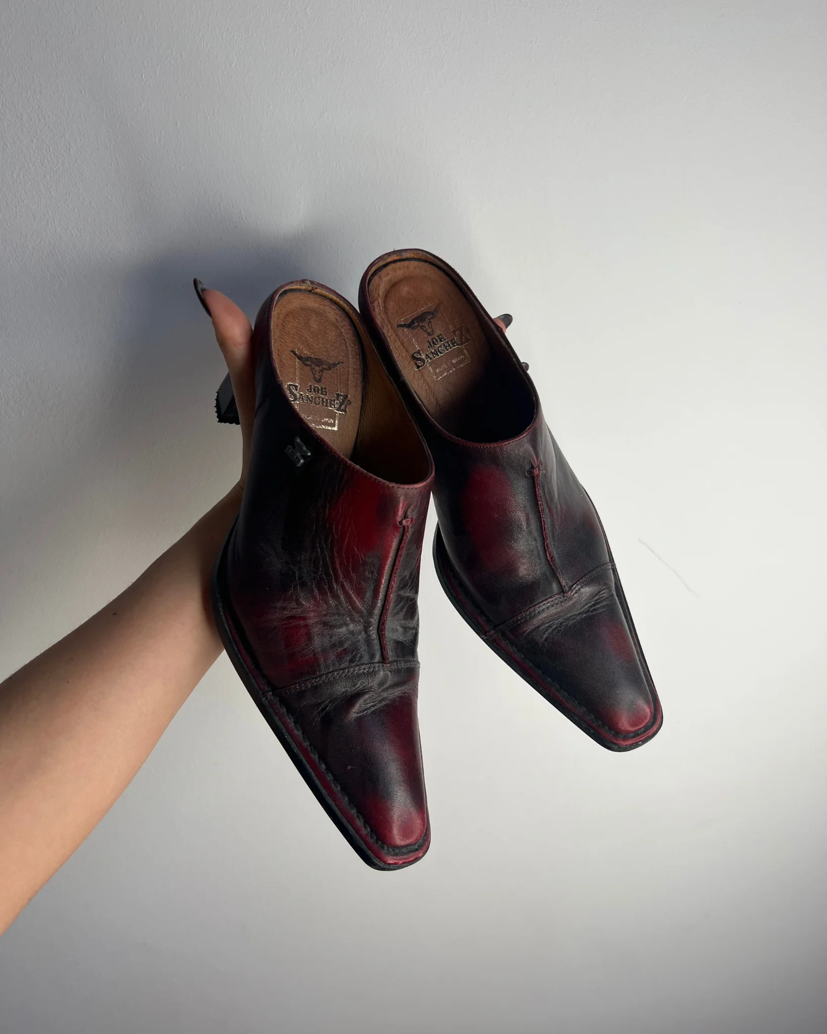 Vintage Leather Mules by Joe Sánchez – Size 39