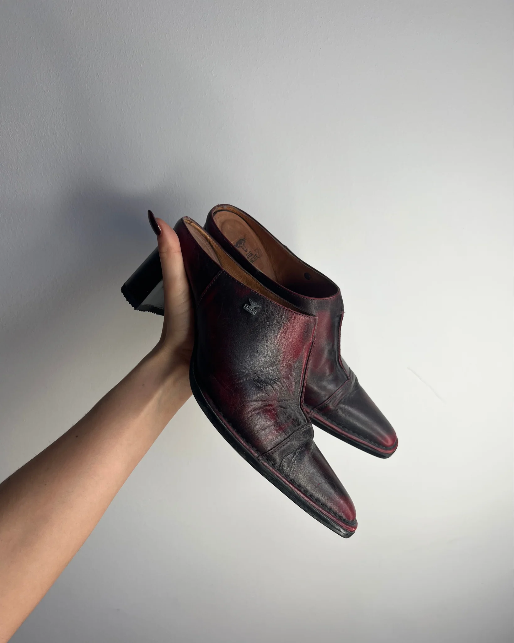 Vintage Leather Mules by Joe Sánchez – Size 39 - Image 2